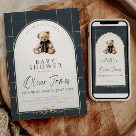 Polo Baby Shower Invitation Preppy Baby Shower Tem Inbjudningar