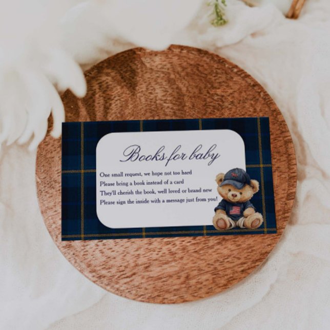 Polo Bear Baby Shower-böcker för bebisar Tilläggskort (Skapare uppladdad)