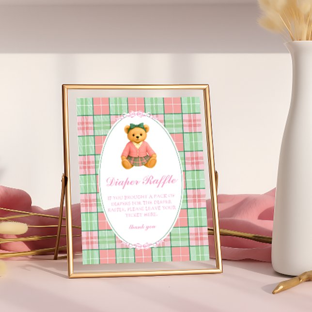 Polo Girl Nalle Diaper Raffle Poster (Skapare uppladdad)