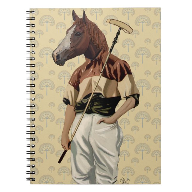 Polo Horse Porträtt Anteckningsbok (Framsidan)