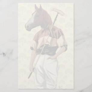 Polo Horse Porträtt Brevpapper
