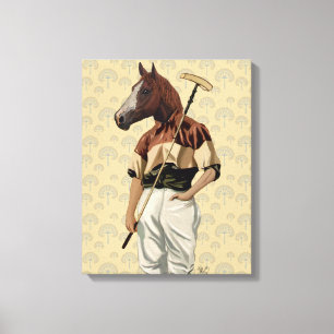 Polo Horse Porträtt Canvastryck