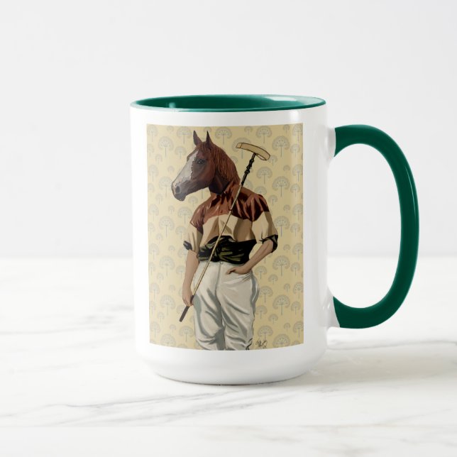 Polo Horse Porträtt Mugg (Höger)