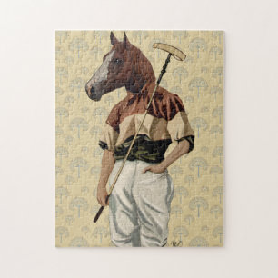 Polo Horse Porträtt Pussel