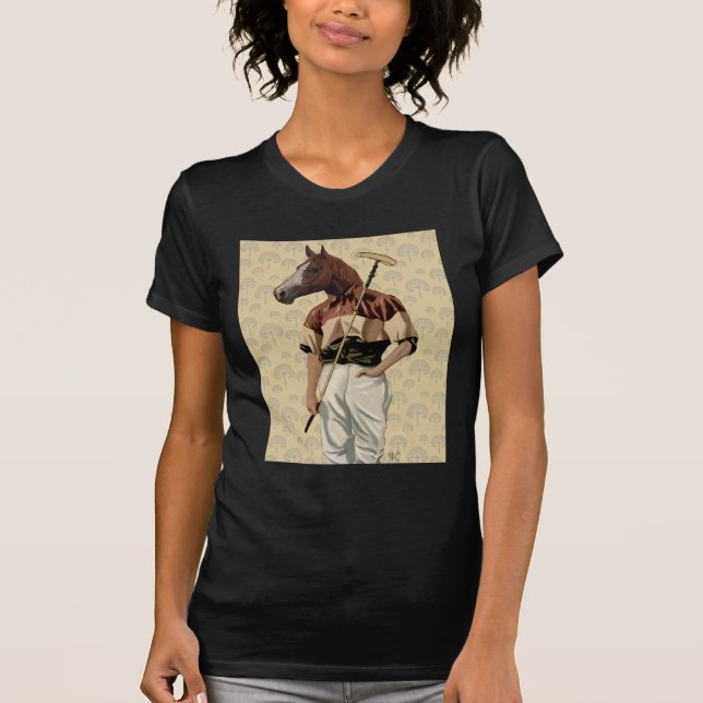 Polo Horse Porträtt T Shirt (Framsida)