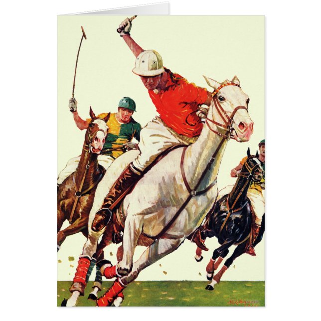 Polo Match Hälsningskort (Framsidan)