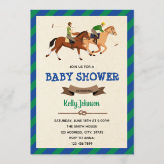 Polo-matchningsinbjudan för temaparty inbjudningar