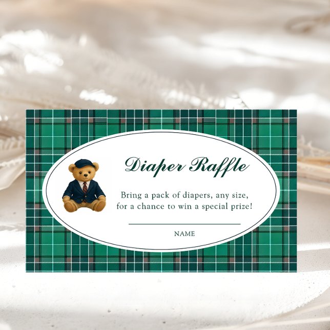 Polo Nalle Baby Shower Diaper Raffle Tilläggskort (Skapare uppladdad)