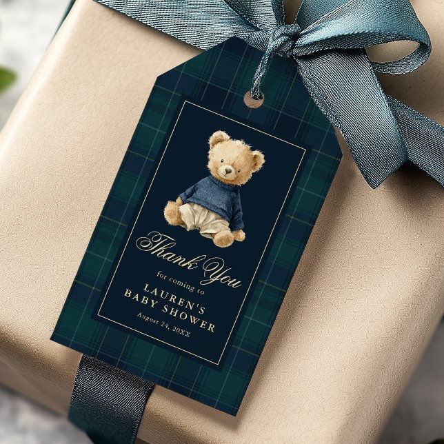 Polo Nalle Babyshower Tack Kort (Skapare uppladdad)