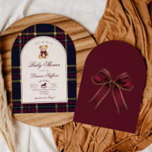 Polo Nalle Vin Red plaid Arch Baby dusch