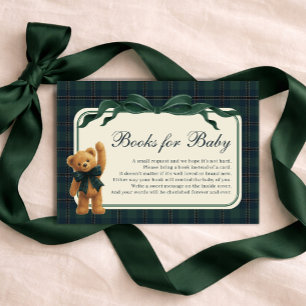 Polo Plaid Teddy Bear-böcker för babypojke Tilläggskort