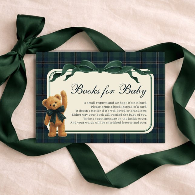Polo Plaid Teddy Bear-böcker för babypojke Tilläggskort (Skapare uppladdad)