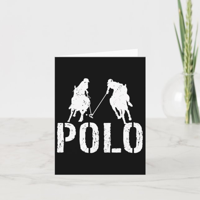 Polo Players  Horse Equestrian Spo Kort (Framsida)