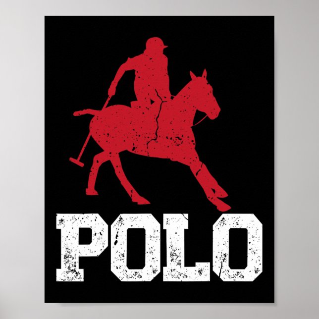 Polo Players  Horse Equestrian Spo Poster (Framsidan)