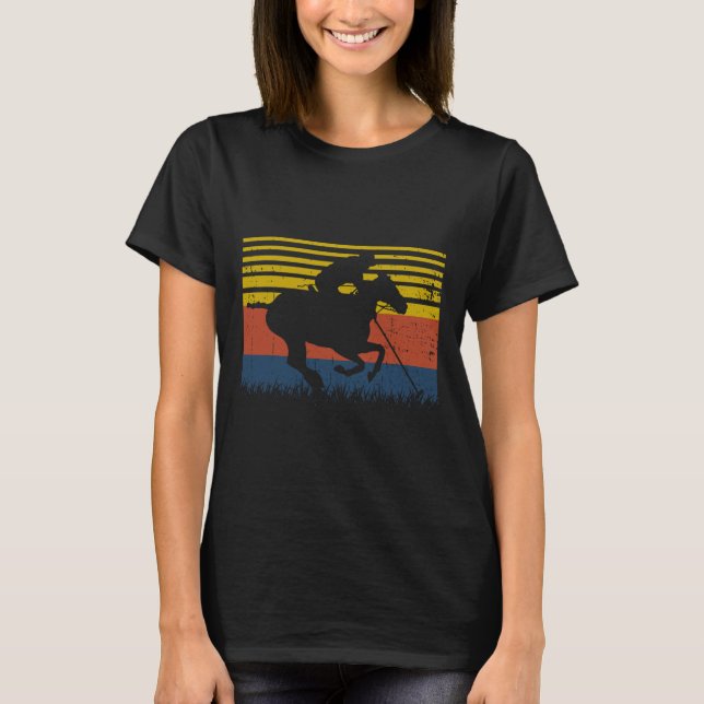 Polo Players  Horse Equestrian Spo T Shirt (Framsida)