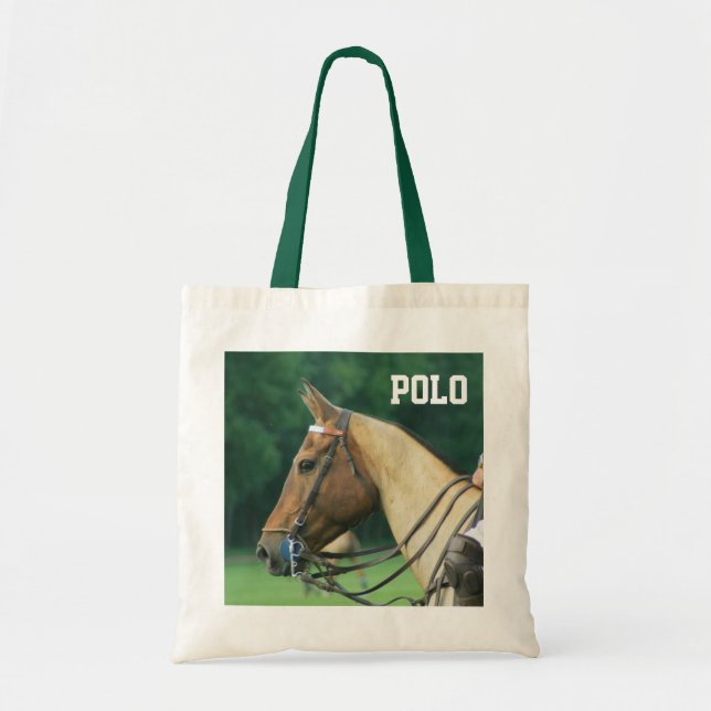 Polo Pony med Rider Tote Bag Tygkasse (Framsidan)
