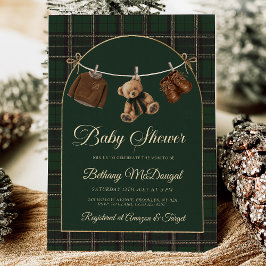 Polo Teddy Bear Classic Baby Shower Inbjudningar
