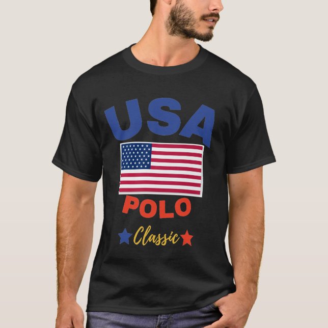 Polo USA Classic Flagga Collection 2 T Shirt (Framsida)