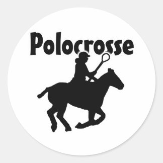 Polocross (silhouette) runt klistermärke