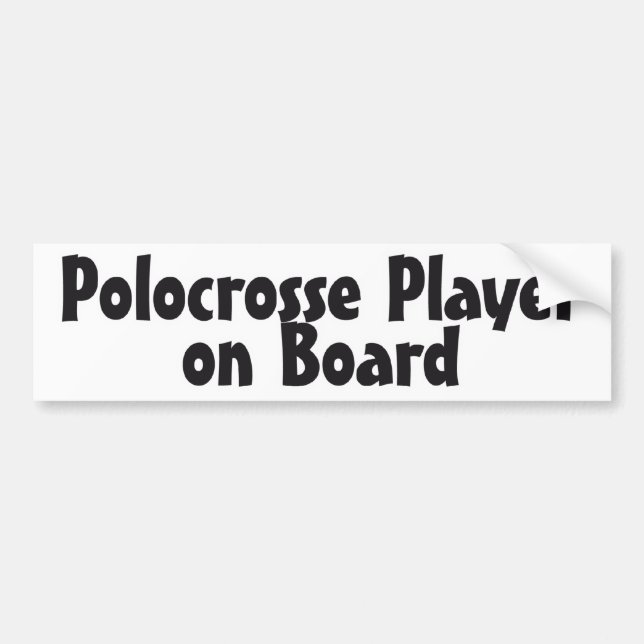 Polocrosse spelare ombord bildekal (Framsidan)
