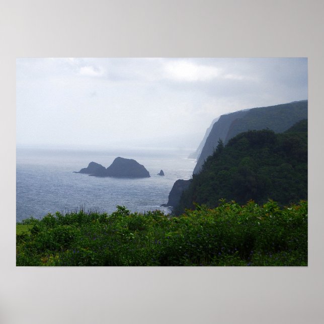 Pololu Valley Lookout, Hawaii, Skriv ut Poster (Framsidan)
