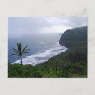 Pololu Valley Lookout med Handflatan Träd, Hawaii, Vykort