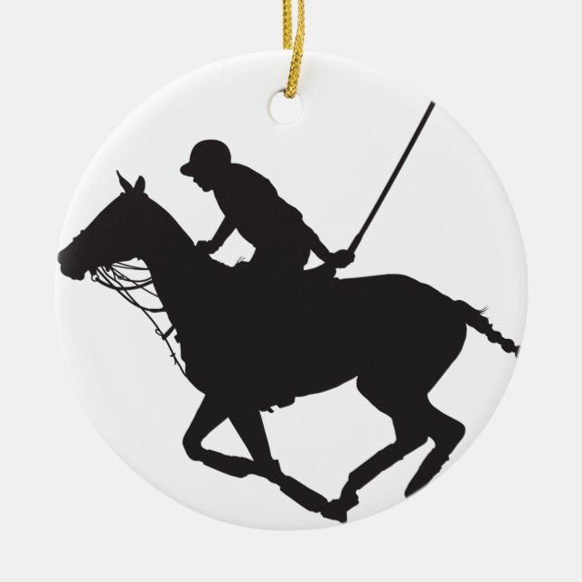 PoloponnySilhouette Julgransprydnad Keramik (Framsidan)