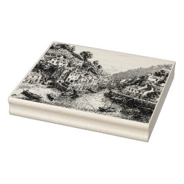 Polperro, Cornwall, England Harbour Stämpel