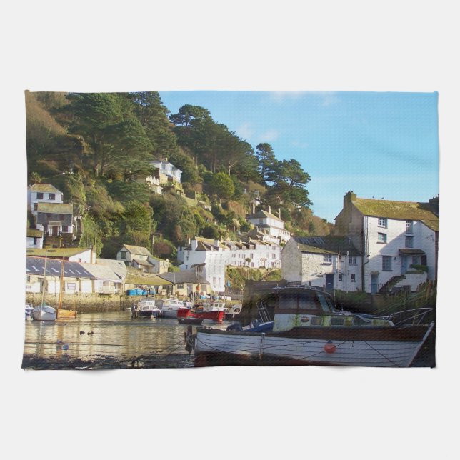 Polperro Cornwall England Kökshandduk (Horisontell)