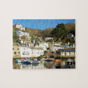 Polperro hamn Cornwall England Pussel