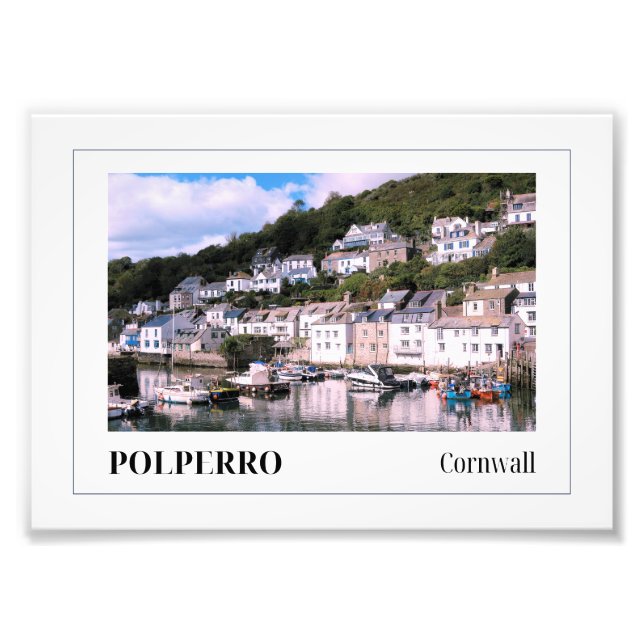 Polperro Harbour, Cornwall Fototryck (Framsidan)