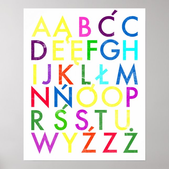 POLSK ALFABET POSTER (Framsidan)