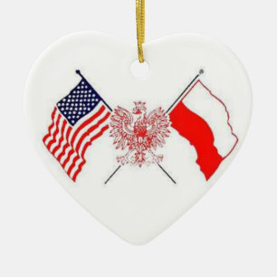 POLSK AMERIKAN JULGRANSPRYDNAD KERAMIK
