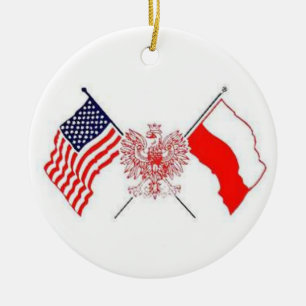 POLSK AMERIKAN JULGRANSPRYDNAD KERAMIK