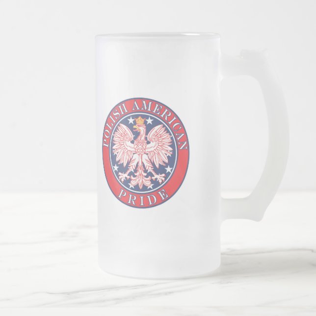 Polsk amerikanpride frostat ölglas (Höger)