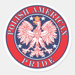 Polsk amerikanpride runt klistermärke