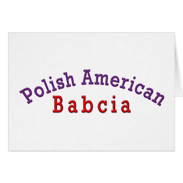 Polsk amerikansk Babcia Hälsningskort (Framsidan Horizontal)