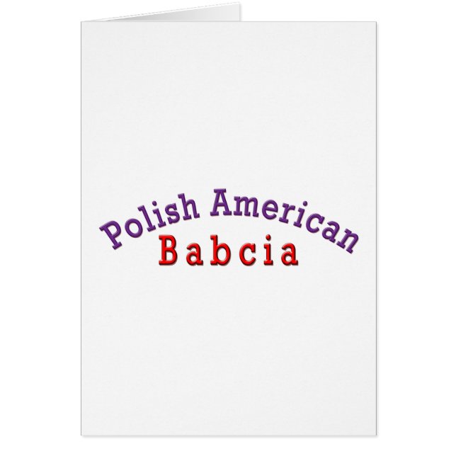 Polsk amerikansk Babcia Hälsningskort (Framsidan)