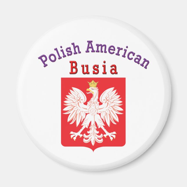 Polsk amerikansk Busia Magnet (Framsidan)