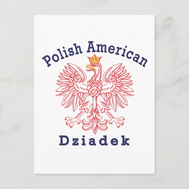 Polsk-amerikansk Dziadek Vykort (Framsida)