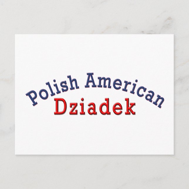 Polsk amerikansk Dziadek Vykort (Framsida)