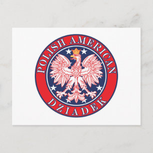 Polsk amerikansk Dziadek Vykort