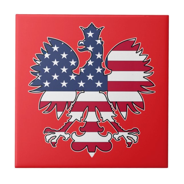 Polsk amerikansk Eagle Ceramic Tile Kakelplatta (Framsidan)