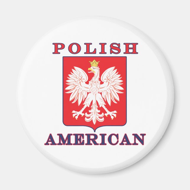 Polsk amerikansk Eagle Shield Magnet (Framsidan)