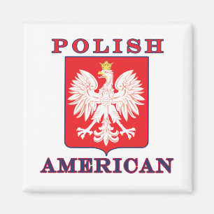 Polsk amerikansk Eagle Shield Magnet
