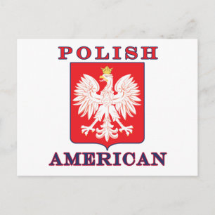 Polsk amerikansk Eagle Shield Vykort