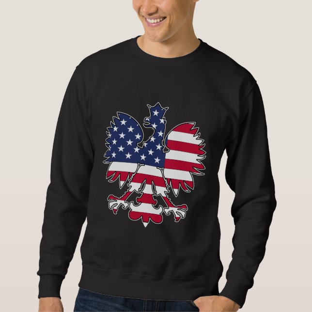 Polsk amerikansk Eagle Sweatshirt (Framsida)