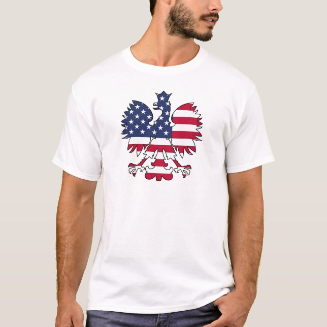 Polsk amerikansk Eagle T-shirt (Framsida)