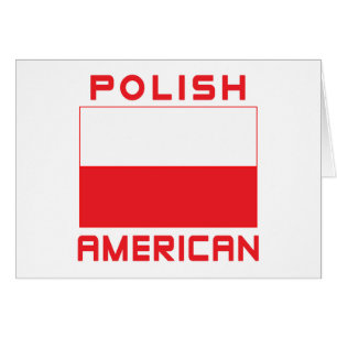 Polsk amerikansk Flagga Hälsningskort