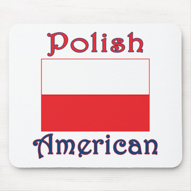 Polsk amerikansk Flagga Musmatta (Framsidan)